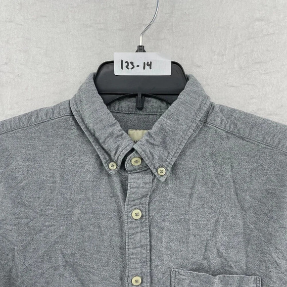 American Eagle Shirt Mens Sz S Gray Soft Flannel Button Down Classic Long Sleeve - Picture 10 of 10